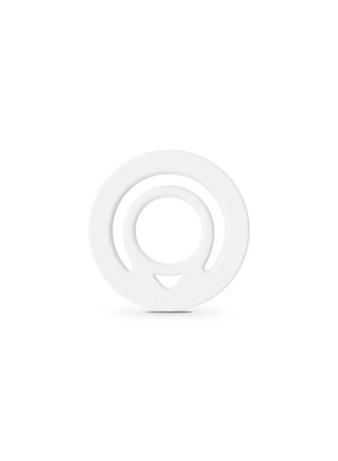 Double Side Magnetic Silicone Ring Holder – White | MagSafe Compatible Phone Grip  Stand - Image 1
